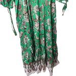 Cara Cara Green Jazzy Smocked Cotton Voile Midi Dress sz L Size L Photo 4