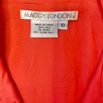Maggy London Red Floral 100% Silk Embroidered Lightweight Cropped Jacket Size 10 Photo 2