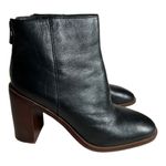 Antonio Melani Cammden Black Womens Sz 6.5M Leather Brown Heel Booties Cocktails Photo 3