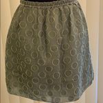 J.Crew green polka dot silk mini skirt. Photo 3