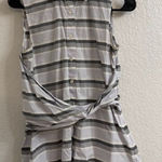 Derek Lam  10 Crosby Grey Striped Tie Top Size 4 Photo 0