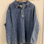 Lane Bryant Relaxed Collared Denim Popover Shirt Photo 3