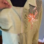 Nancy Bolen Lime Green Floral Jacket Size 14 Photo 6