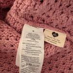 Madewell  Pink Crew Neck Crochet Look Sweater with Rollneck Photo 5