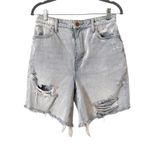 Show Me Your Mumu Brentwood Distressed Shorts Light Vintage Blue Sz 26 Photo 1