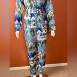 L'ATISTE Blue and Green Patterned Jumpsuit Size Small. E71 Photo 6