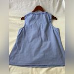 Talbots  Blue Boxy Ruffled Tank Top sz M petite Photo 4