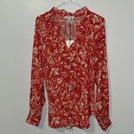 Alex & Jordan Women’s Mod Button Down Long Sleeve Top Blouse Size Large L Pink Photo 2