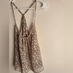 Cherish  Tan and Cream Cheetah Patterned Tank Top Size Small Photo 3