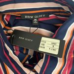 New Glory Striped Button down Shirt Roll tab Sleeve multicolor Medium Photo 2