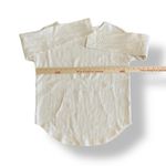 Lilla P Women’s White Waffle Knit Long Sleeve Top Kangaroo Pocket Size M Size M Photo 2