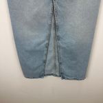 Gianni Bini  Denim Midi Skirt Front Slit Rigid High Waist Blue US 2 NWT Photo 5