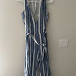 Tularosa Reese Sleeveless Plunging Neckline Open Back Striped Jumpsuit Size XS Photo 4