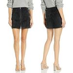 BLANKNYC Women's Black Alder Suede Leather Zip Front Pocketed Mini Skirt Size 29 Photo 1