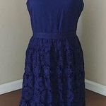 Doe & Rae NEW Navy Blue Crochet Skirt A-Line Modcloth Sundress Small Photo 0