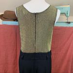 Vintage gold glitter and black lurex jumpsuit Black Size 8 Photo 2