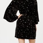 INC star print velvet Rope Black Size L Photo 0