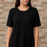 Worthington woman vintage silk and wool blend short sleeve sweater black Sz 20W Photo 0