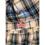 Francesca's Miami Plaid Tiered babydoll Shirt Mini Dress S Blue Photo 3