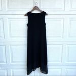 Chico's  Travelers Womens Dress Maxi Long Black Stretch Sleeveless Mesh Hem Small Photo 2