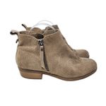 Dolcetta Suede Side Zip Boho Chic Ankle Bootie Microfiber Beige Size 8 M Photo 9
