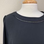 Camaieu Essential Eyelet Top Black Size S Photo 1