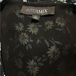 Intermix  Floral Maxi Long Sleeve Dress V Neck Black Green White Size 0 Photo 5