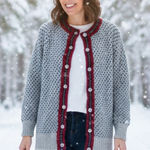 Vintage LL Bean Women's wool Birdseye button up cardigan sweater, USA EUC Brown Size L Photo 1