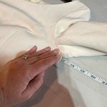 Metisu‎ Women's Bell Sleeve Boat Neck Lined Satin Sheath Dress Cream Size Medium Photo 9