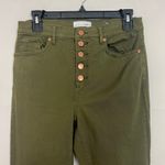 Loft Button Fly Camo Green High Rise Jeans Size 6/28 NWOT Photo 3