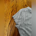 Elodie  Ruffle Crop Top Size Small Grey Photo 3
