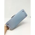 Kate Spade  Small Eva Crossbody Leather Satchel Handbag in Blue Leather Photo 4