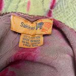 Sakkas Free Size Womens Tie Dye Top Boho Festival Indie Lace Up Fairy Embroider Red Photo 3