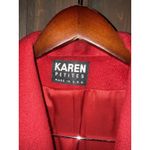 Vintage Karen Petites Red Wool Coat Made In USA Measurements In Pictures Size undefined Photo 1