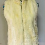Loft Ann Taylor  Petites Faux Fur Ivory Zipper  Vest Womens XSmall Photo 2