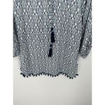 Skemo Women Size Small Blue Printed Sequin Tassel Tunic Swim Coverup Boho Photo 2