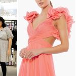 Mac Duggal Ruffle Tiered Cut Out ChiffonGown Photo 1