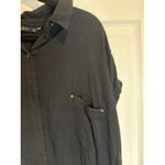 🤯4/$15 Zara Basic Black Button Down Shirt Dress Short‎ Sleeve Relaxed Fit M Size M Photo 1