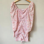 Princess Polly  Women's US 4 Wild Flowers Balloon Sleeves Shirred Mini Dress Pink Photo 4