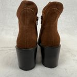 Seychelles  Suede Ankle Boots Heel‎ Stacked Brown Leather Size 7 Photo 5