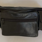 Retro Genuine Leather Fanny Pack – Black Photo 0