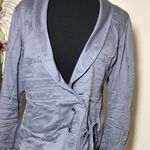 R 868 European Moto utility jacket blazer gray L/XL grunge boho punk like new Photo 10