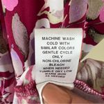 Maggy London Ruffle Neck Floral Fit & Flare Dress in Raspberry Size 8 Photo 3