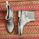 Bernardo  GREY HARNESS PULL / SLIP ON RUBBER RAIN BOOTS SHORTIE Photo 0