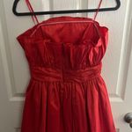 idem Ditto Red Ruffle Strapless Mini Dress Photo 1