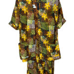 Leslie Fay  Petite Dress and Jacket Set Animal Floral Print, Size 12, Vintage Photo 0