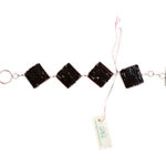 NWT pamelalynn & company black and silver color diamond shape link bracelet Photo 0