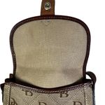 Dooney & Bourke Vintage  Crossbody Bag Brown Monogram Logo Flap Canvas Leather Photo 9