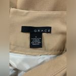 Grace Tan Khaki Pleated Waist Detail Straight Pencil Skirt 4 Photo 1