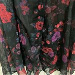 Forever 21 Y2K Style Midi Dress Sheer M Red Purple Floral Dark Romance Fairy Photo 3